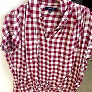 Oversized gingham shirt